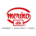 Merino logo with red oval and ship icon — premium laminate brand for modular kitchens — trusted affordability and quality finishes